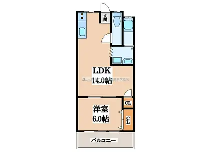 ジュエル1番館(1LDK/1階)の間取り写真