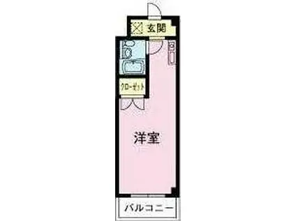 サニーコーポラス(ワンルーム/2階)の間取り写真