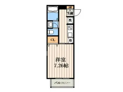 ROYAL WING(1K/3階)の間取り写真