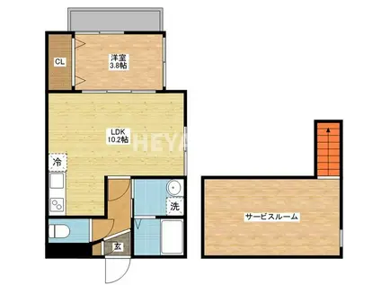 プレミアコート時津(1LDK/2階)の間取り写真