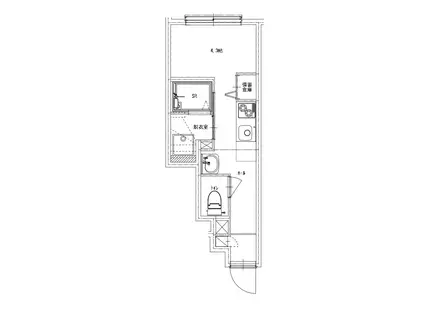 ソルナクレイシア荻窪III(ワンルーム/1階)の間取り写真