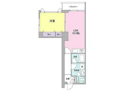 グランドメゾン三軒茶屋(1LDK/8階)の間取り写真