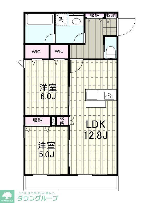 ラ カーザ ドルチェ(2LDK/2階)の間取り写真