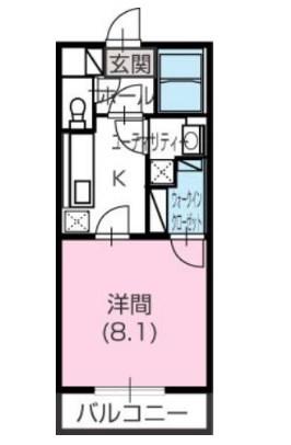 フロイデ姫路(1K/3階)の間取り写真