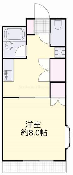 コーポ新川(1K/2階)の間取り写真