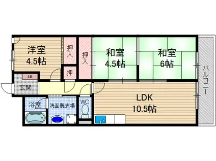 メゾン・トゥルース(3LDK/1階)の間取り写真