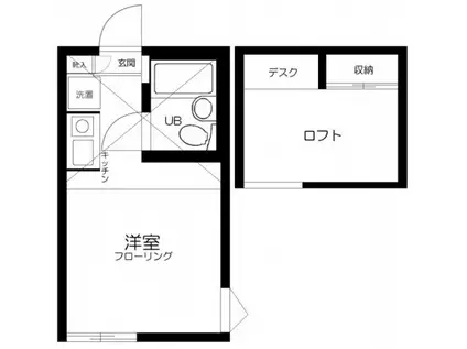 MY PLAN X(ワンルーム/1階)の間取り写真
