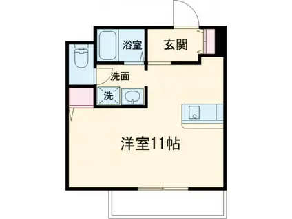 アネシス春日 C棟(1K/1階)の間取り写真