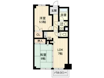 アーバンコートサカスIII(2LDK/3階)の間取り写真