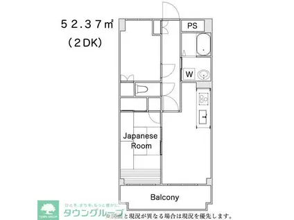 ル・マイーム参番館(2DK/1階)の間取り写真