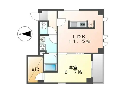 グランレーヴ金山(1LDK/4階)の間取り写真