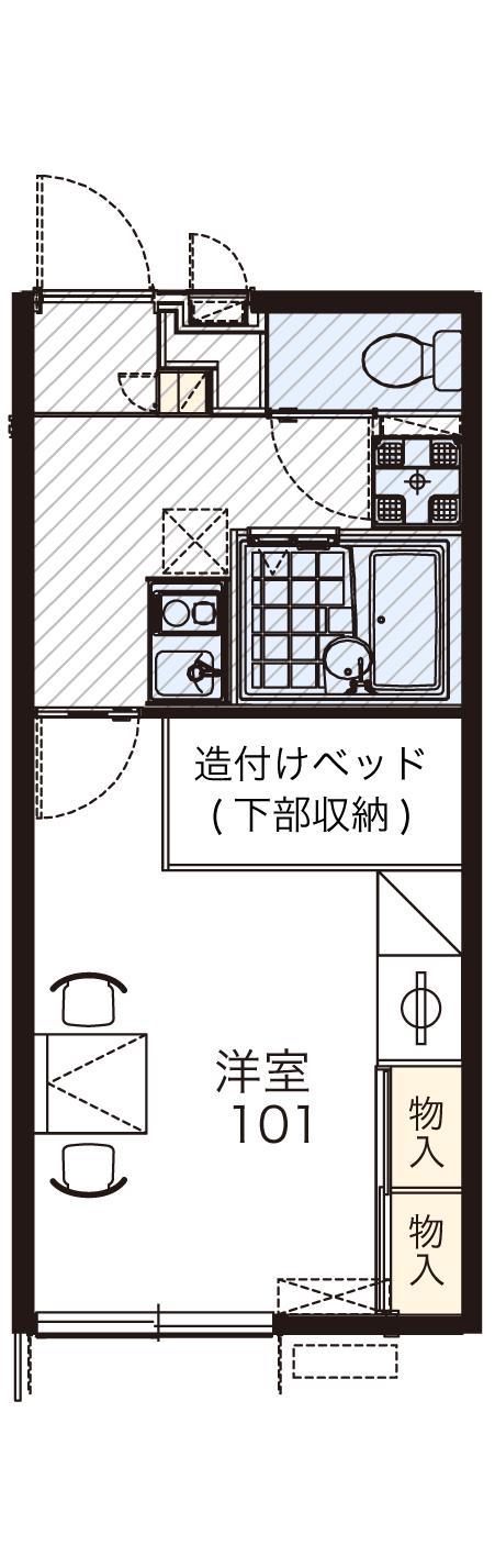 レオパレス南備後(1K/2階)の間取り写真