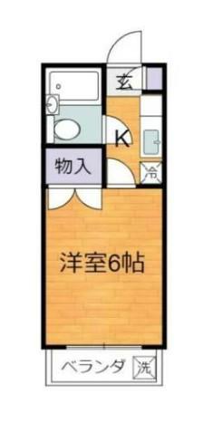 アメニティヒロ(1K/2階)の間取り写真