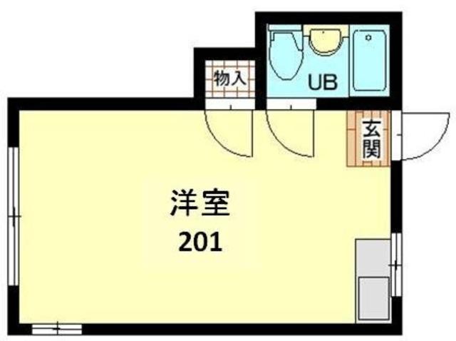 コーポ野方(ワンルーム/2階)の間取り写真