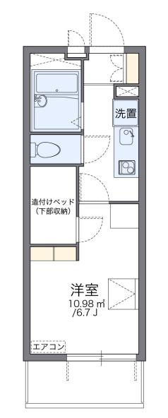 サンモール(1K/3階)の間取り写真
