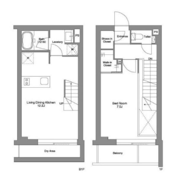 ORME COURT YOTSUYA(1LDK/1階)の間取り写真