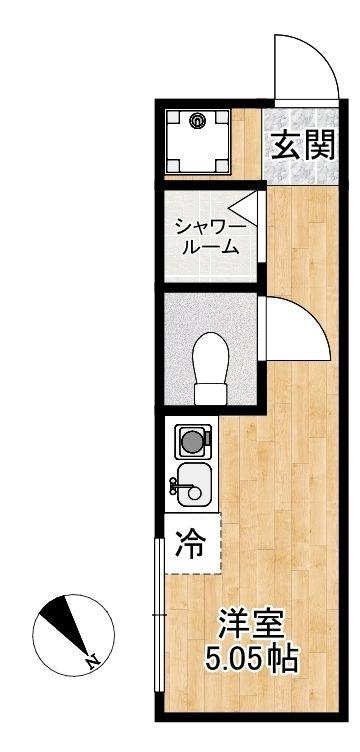 CORDEA町屋(ワンルーム/1階)の間取り写真