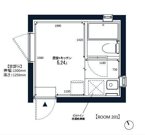 SS2515(ワンルーム/2階)の間取り写真