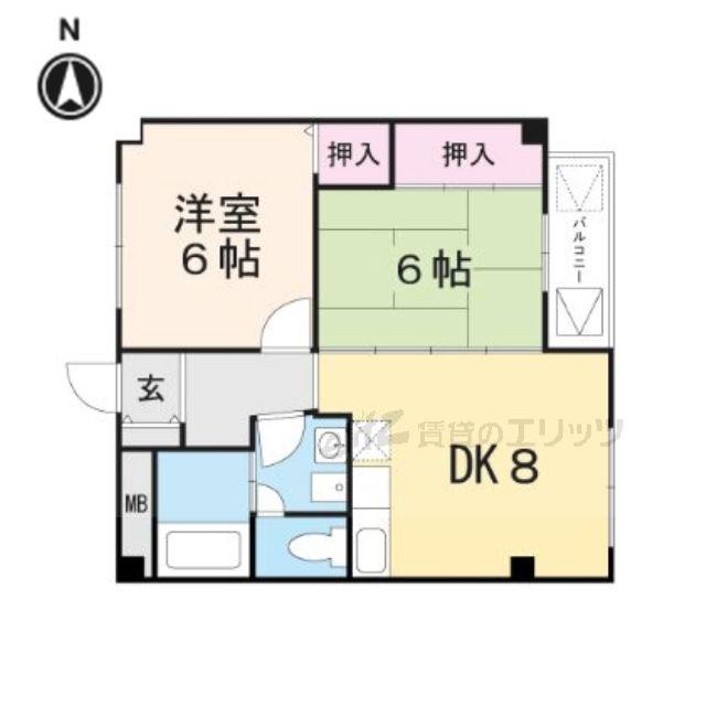 ETOILE MT2(2DK/3階)の間取り写真