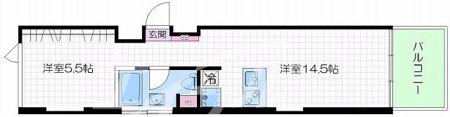 匠空KYOMACHIBORI(1LDK/4階)の間取り写真