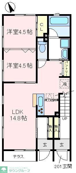 セルパン(2LDK/1階)の間取り写真