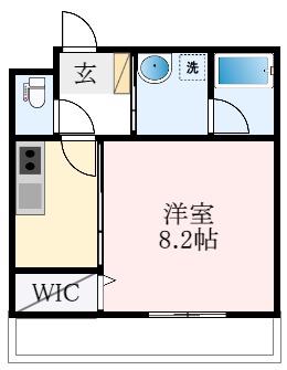 アリーバ古室(1K/2階)の間取り写真