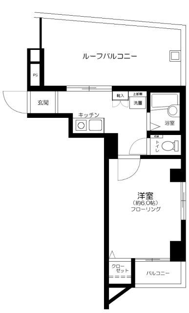 アーバヒルズ高円寺(1K/4階)の間取り写真