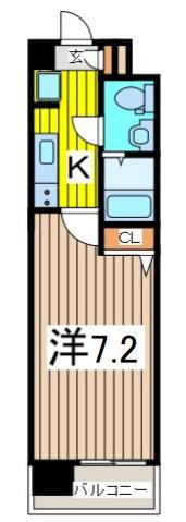 アルファコート西川口19(1K/5階)の間取り写真