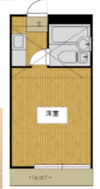 あっぷるはうすルルドI(ワンルーム/1階)の間取り写真