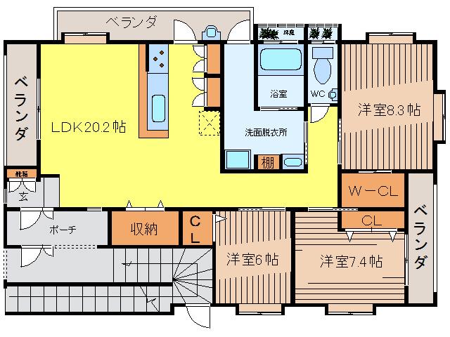 大城様共同(3LDK/2階)の間取り写真