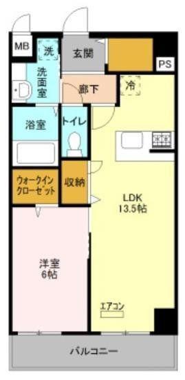 エルフローレ(1LDK/3階)の間取り写真