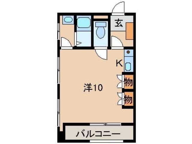 ロイヤルコーポ湊I(ワンルーム/3階)の間取り写真