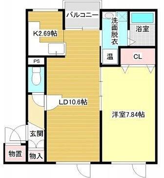NEXUS(1LDK/1階)の間取り写真