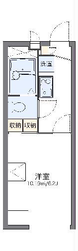 レオパレスコンフォートII(1K/1階)の間取り写真