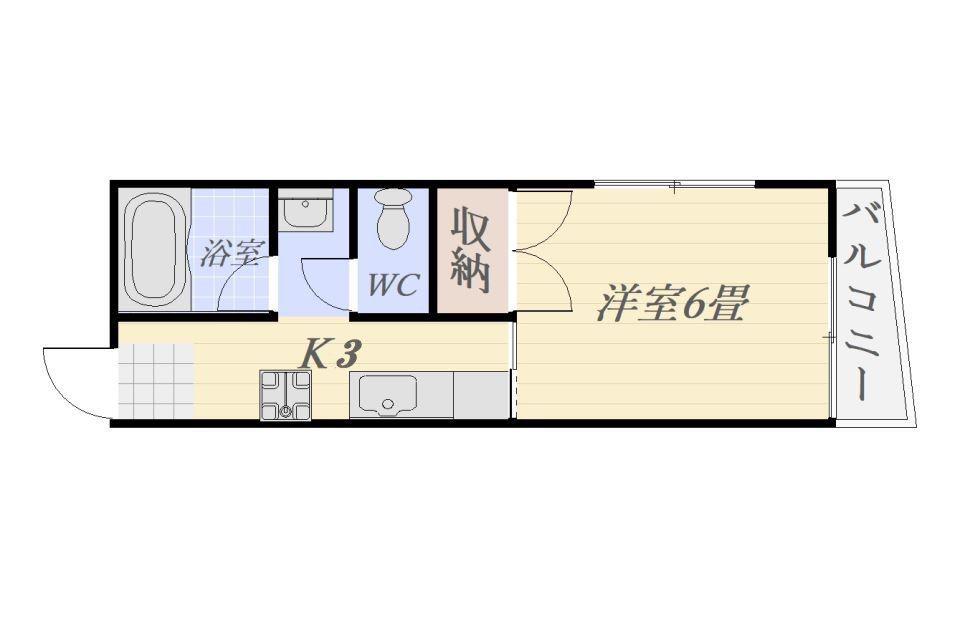 シティハイツ下荒田(1K/2階)の間取り写真