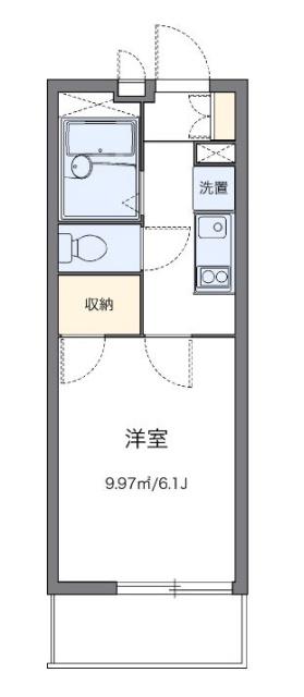 レオパレス真野(1K/3階)の間取り写真