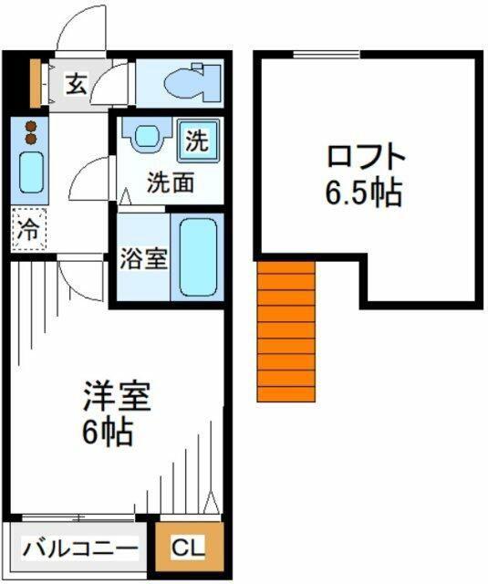 CARPE DIEM 八王子(1K/1階)の間取り写真