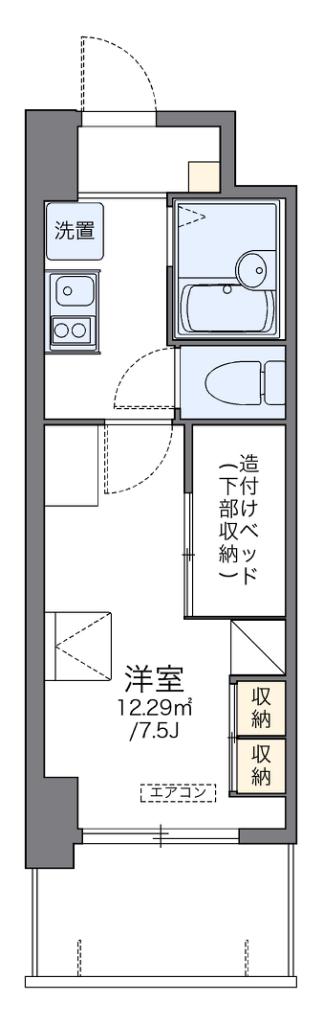 レオパレスGREEN HILL(1K/2階)の間取り写真