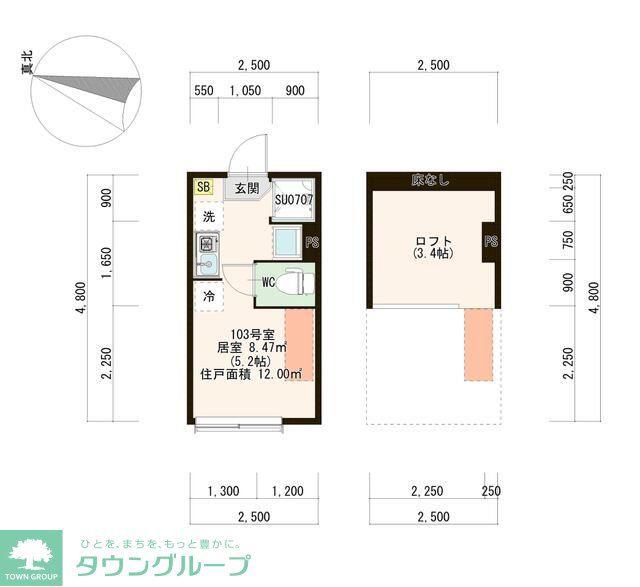 北町7丁目NEOAVAND(ワンルーム/1階)の間取り写真