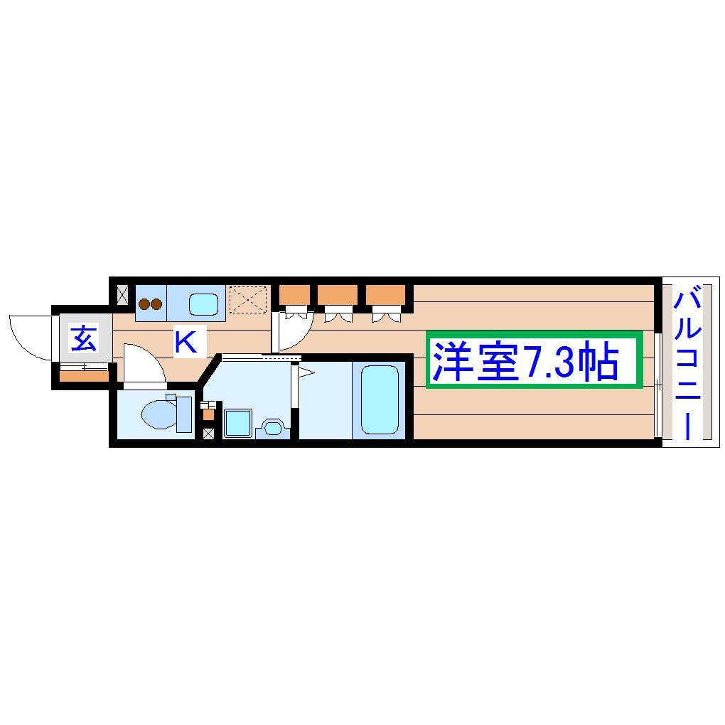 レジディア榴岡 ウエスト棟(1K/8階)の間取り写真