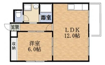 メゾングランデ(1LDK/1階)の間取り写真