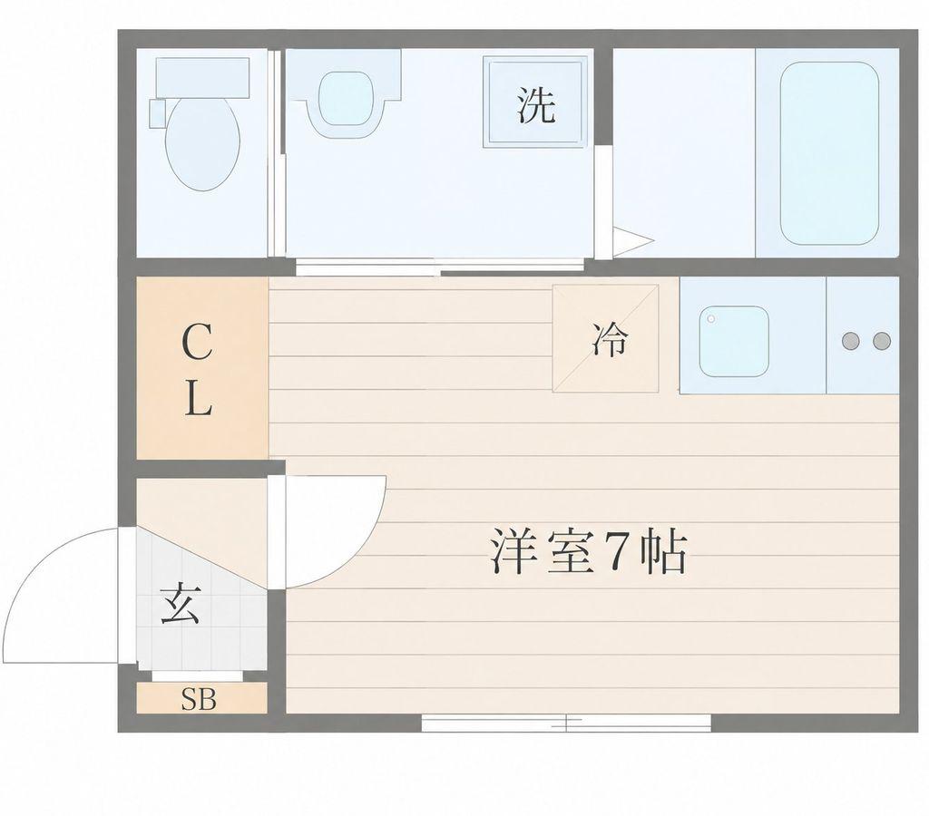 GIGI北四番丁(ワンルーム/1階)の間取り写真