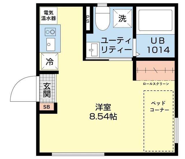 グレースアレイ池上(ワンルーム/B1階)の間取り写真