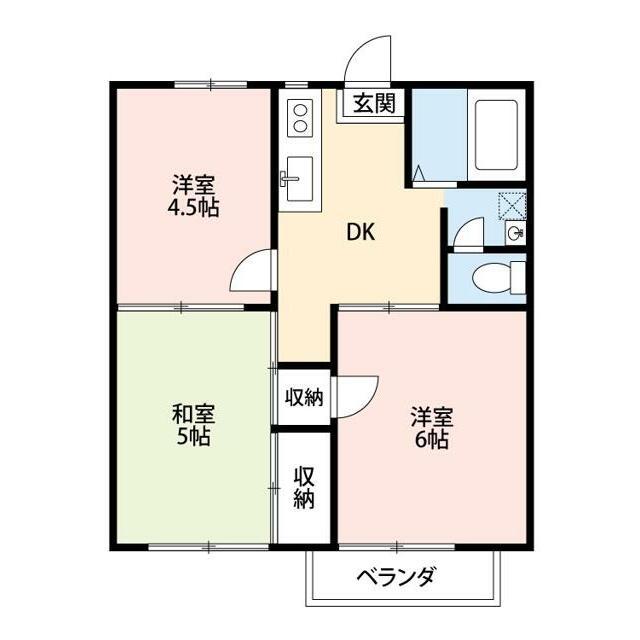 ハイツファイン(3DK/1階)の間取り写真