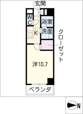 ASKビル(1K/6階)の間取り写真