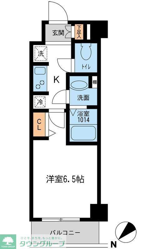 N-STAGE行徳(1K/3階)の間取り写真
