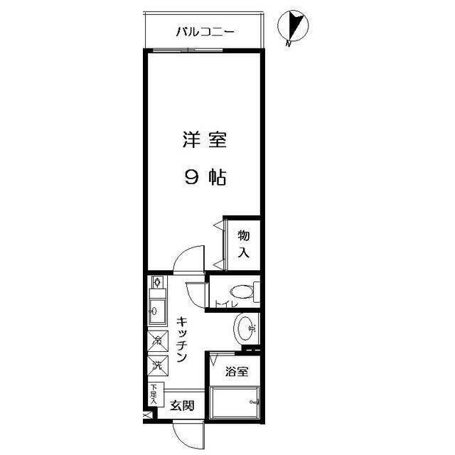 ティブルスK(1K/2階)の間取り写真