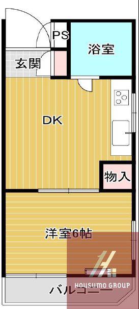 花園ハイツ(1DK/2階)の間取り写真