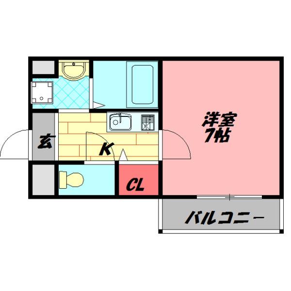 Mプラザ門真駅前(1K/8階)の間取り写真