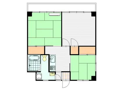 ブラン・ブルー湘南イースト(3K/4階)の間取り写真